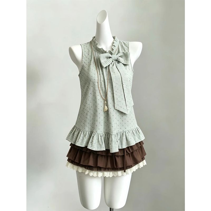 Set 2 Potong Pakaian Wanita Vi - Elastic Lace Trim ulasan dan harga