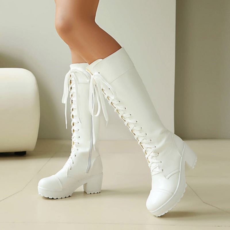 Sepatu Bot Tempur Wanita Setin - Guipure Lace Panel ulasan dan harga