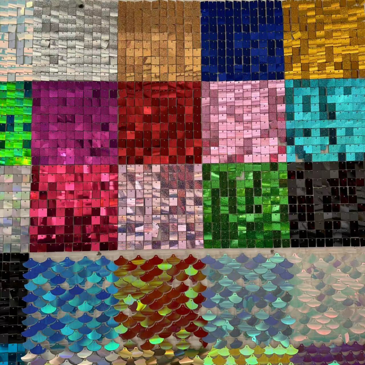 Panel Dinding Berkilau Laser M - Sequin Fabric Panel ulasan dan harga