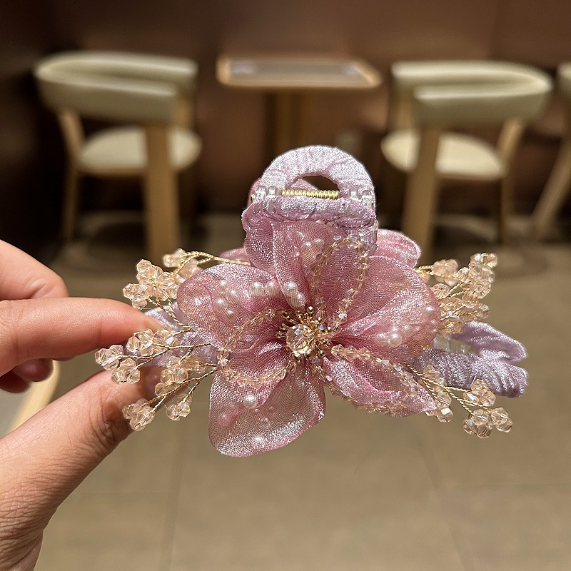 Aksesoris Rambut Korea Elegan  - Crystal Mesh Fabric ulasan dan harga