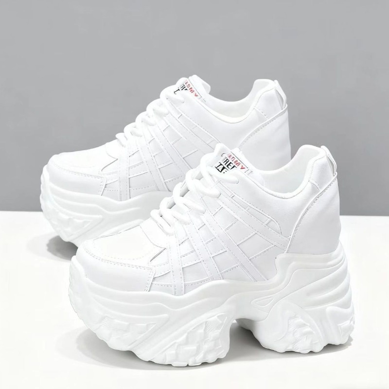 Sepatu Sneakers Platform Wedge - Guipure Lace Panel ulasan dan harga