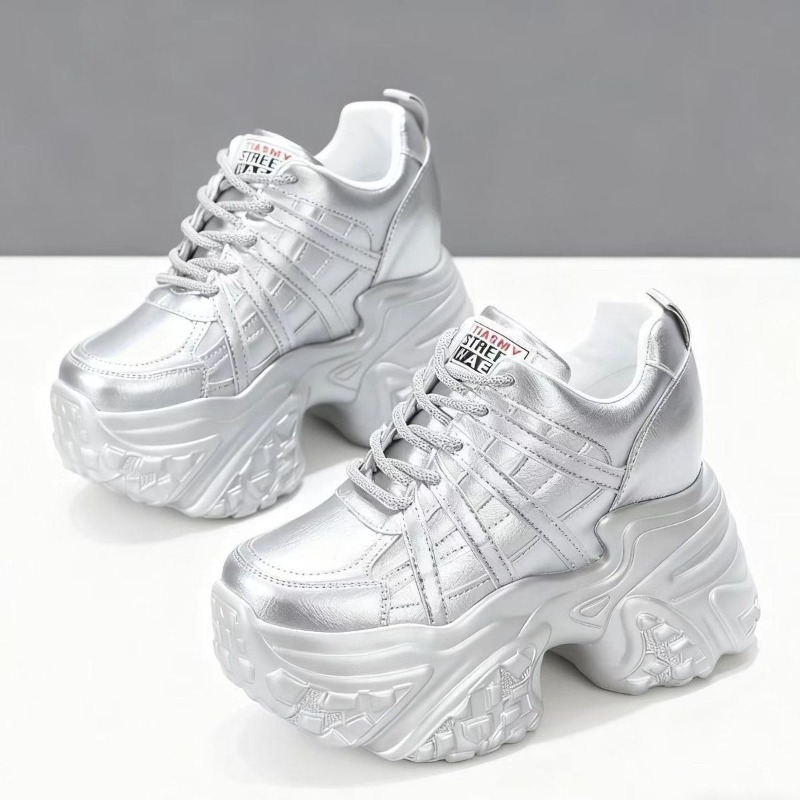 Sepatu Sneakers Platform Wedge - Guipure Lace Panel ulasan dan harga
