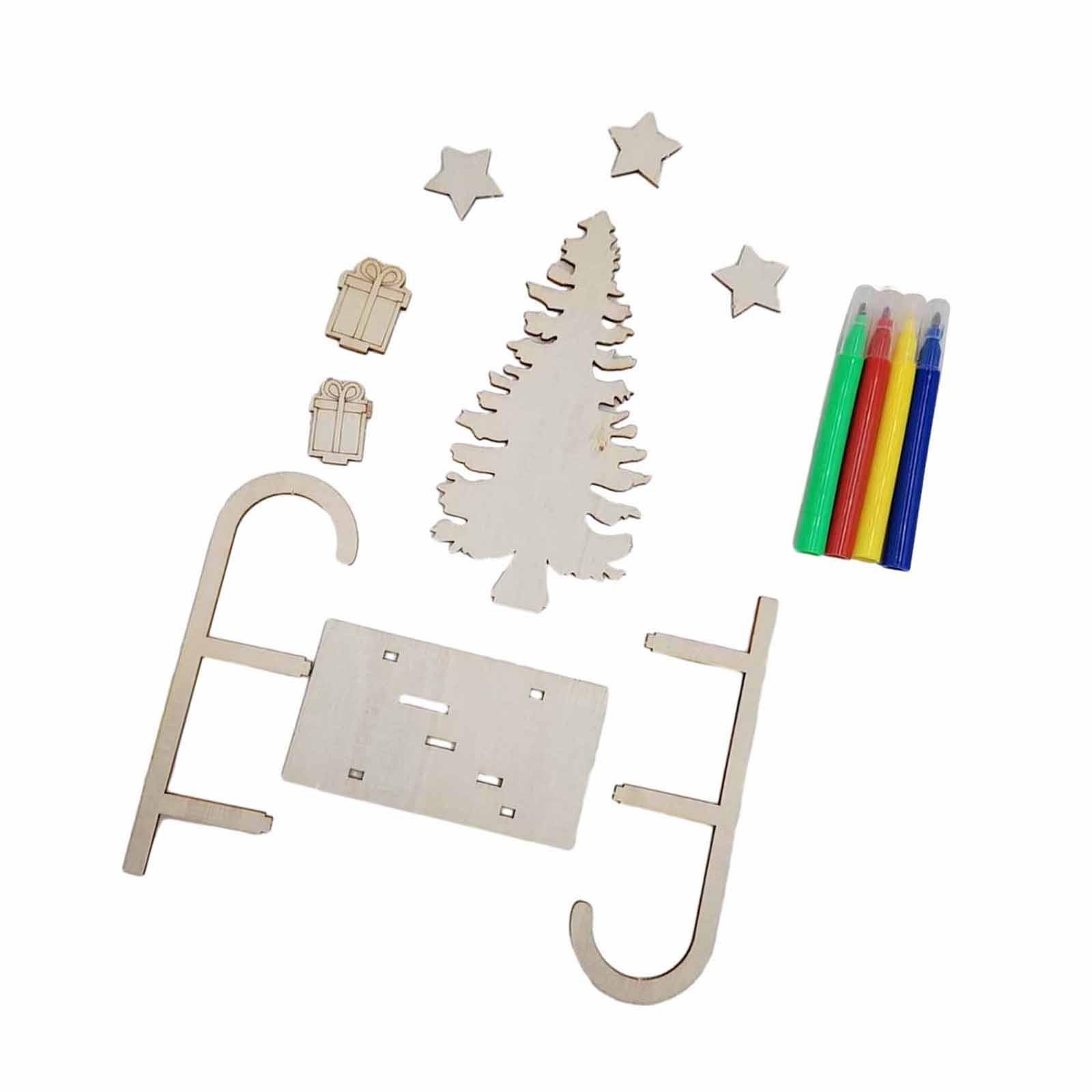 3x Kerajinan Kayu DIY Hiasan P - Christmas Craft Embellishment ulasan dan harga